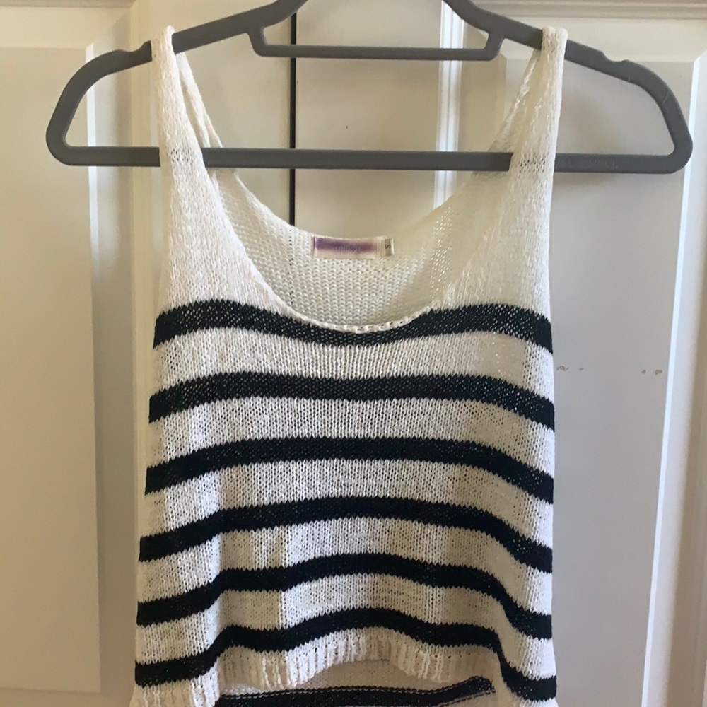 LF Sleeveless Stripe Knit Top